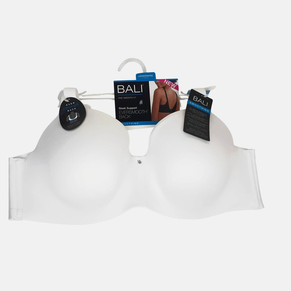NEW $44 BALI 42C Bra Eversmooth Back Smoothing One Smooth U‎ Coverage Underwire - Picture 2 of 5